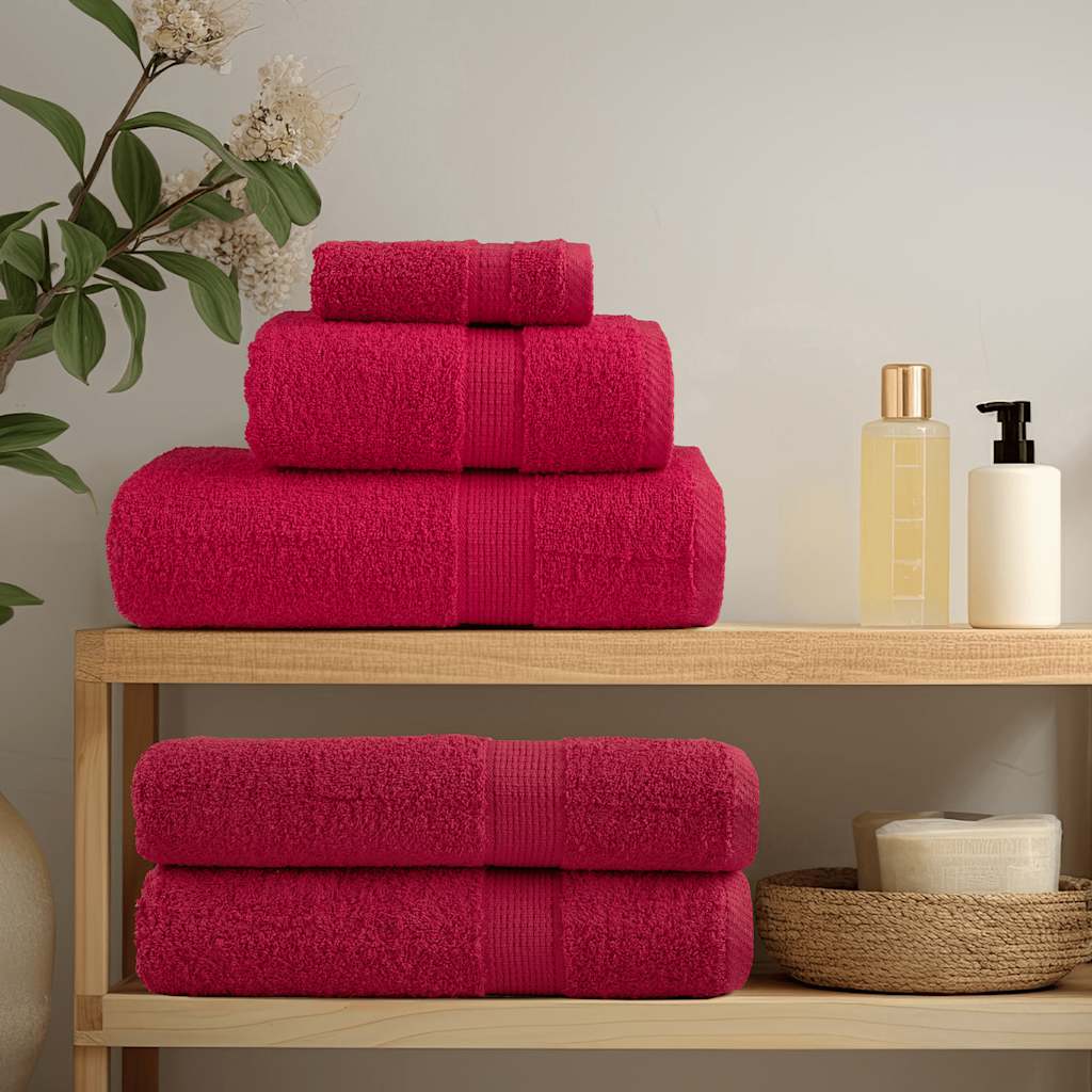 Premium Bath Towels "SOLUND" 4 pcs Red 100x150 cm 600 gsm