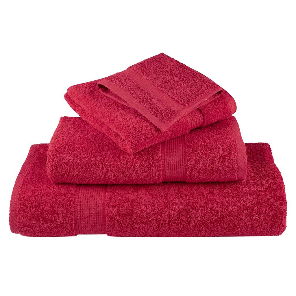 Premium Bath Towels "SOLUND" 4 pcs Red 100x150 cm 600 gsm
