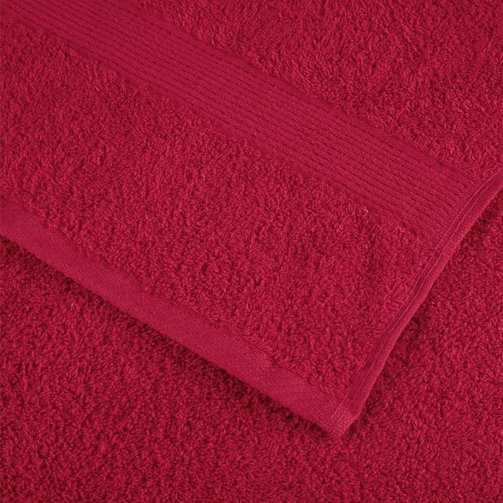 Premium Bath Towels "SOLUND" 10 pcs Red 100x150 cm 600 gsm