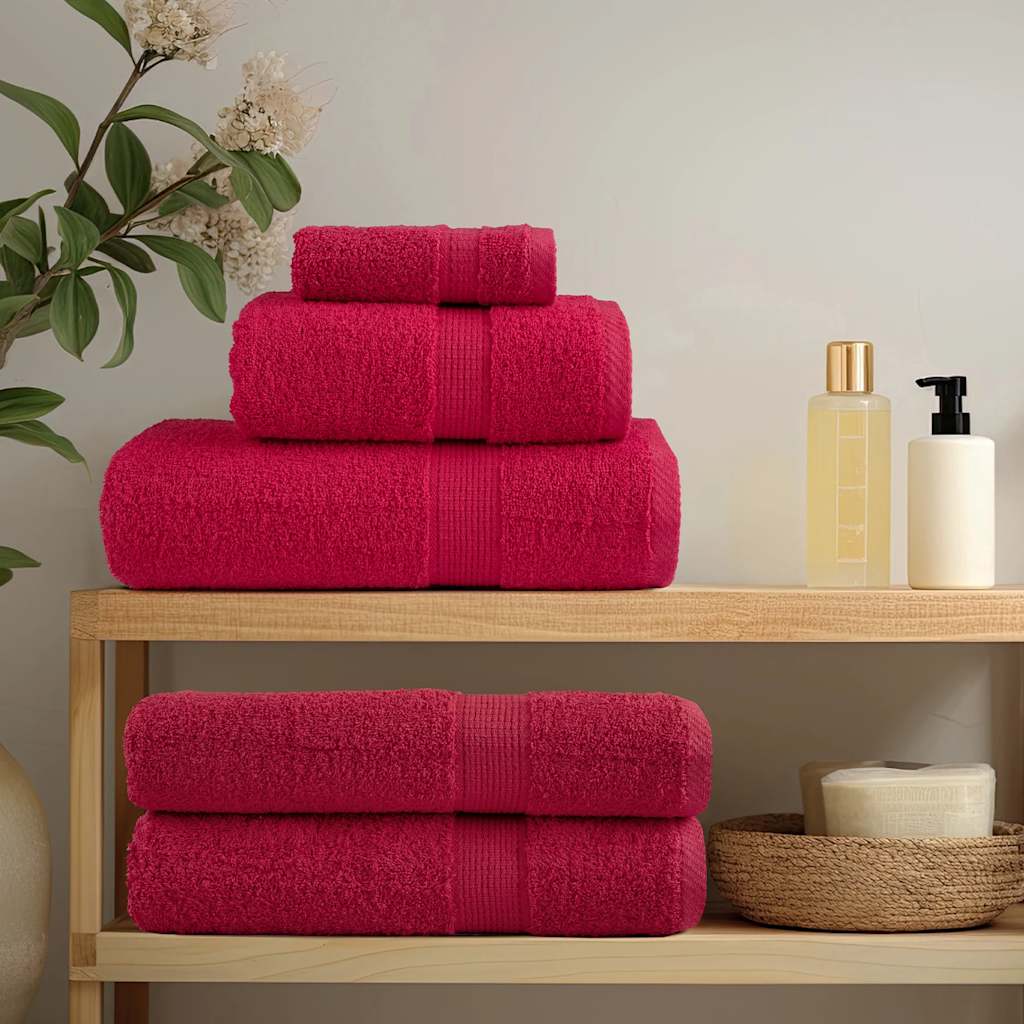 Premium Sauna Towels SOLUND 10 pcs Red 80x200 cm 600 gsm