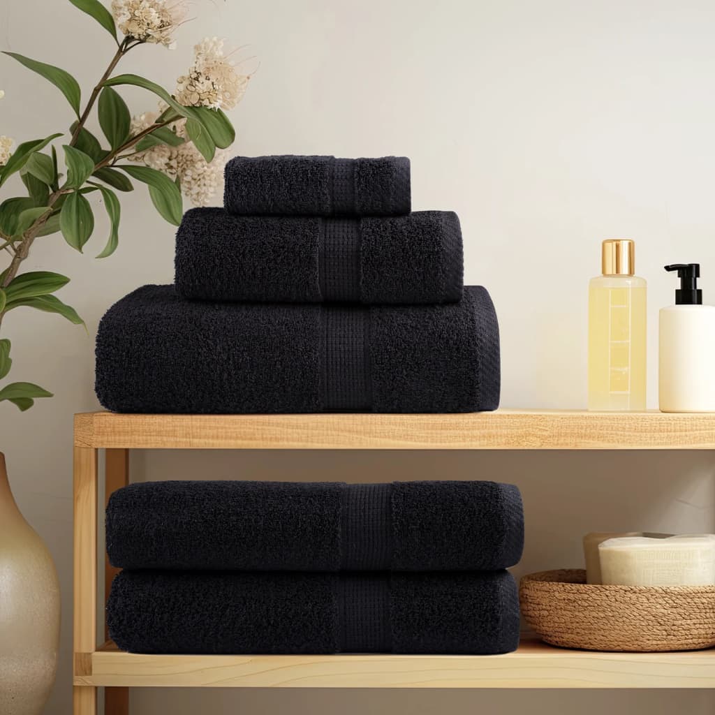 Premium Guest Towels SOLUND 10 pcs Black 30x50 cm 600 gsm