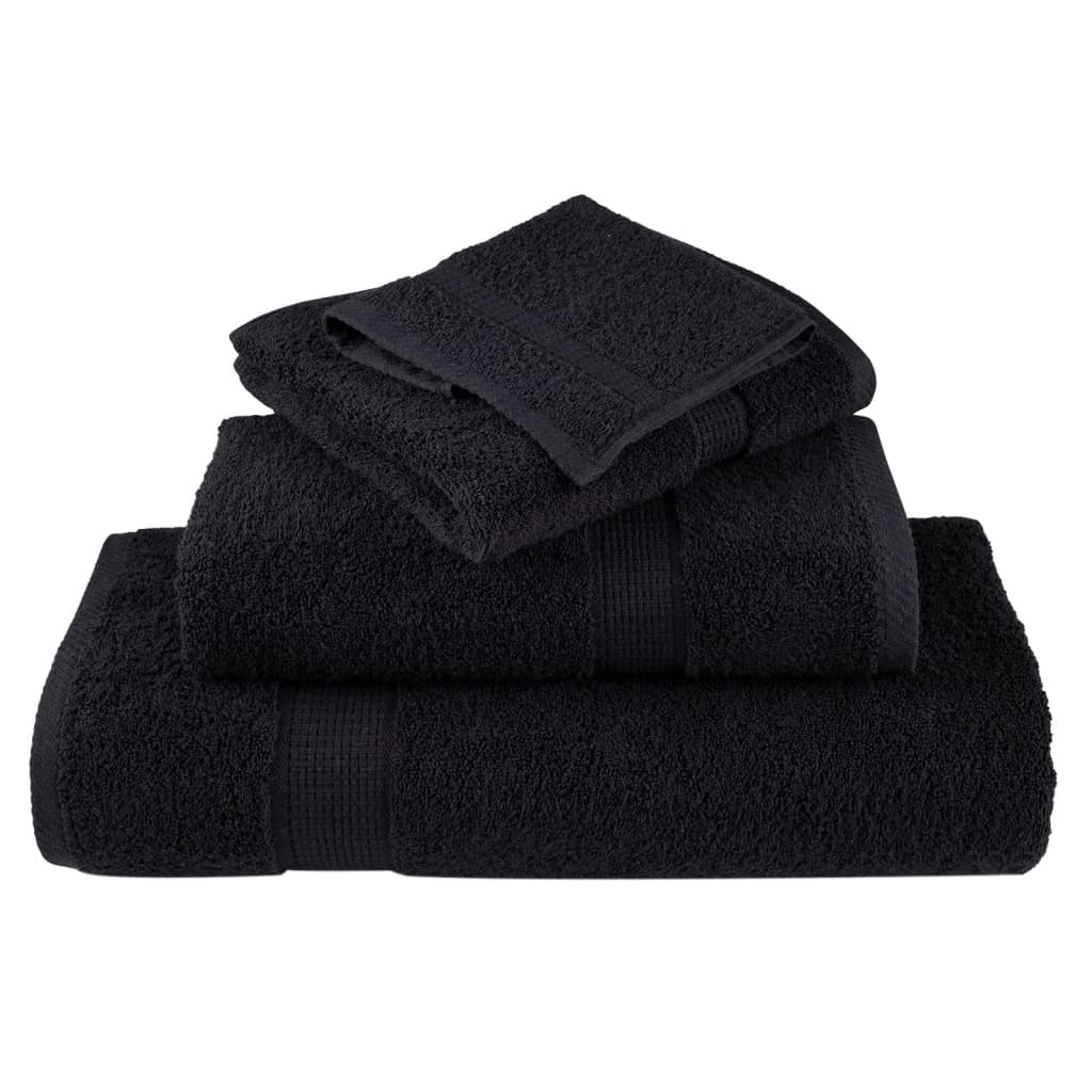 Premium Guest Towels SOLUND 10 pcs Black 30x50 cm 600 gsm