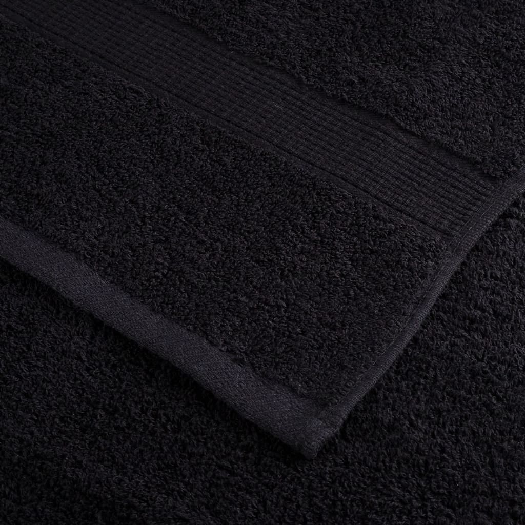 Premium Guest Towels SOLUND 10 pcs Black 30x50 cm 600 gsm