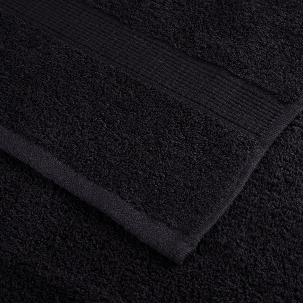 Premium Hand Towels SOLUND 4 pcs Black 50x100 cm 600 gsm