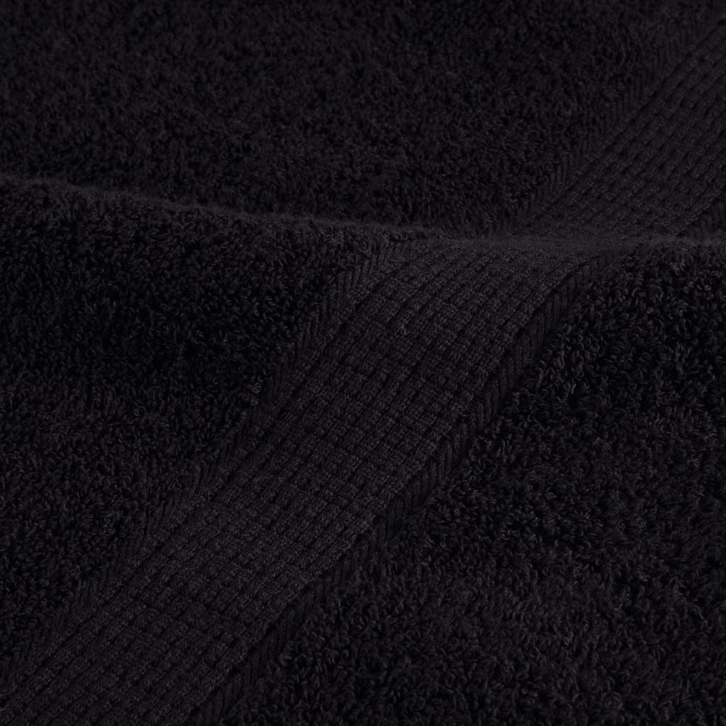 Premium Hand Towels SOLUND 10 pcs Black 50x100 cm 600 gsm