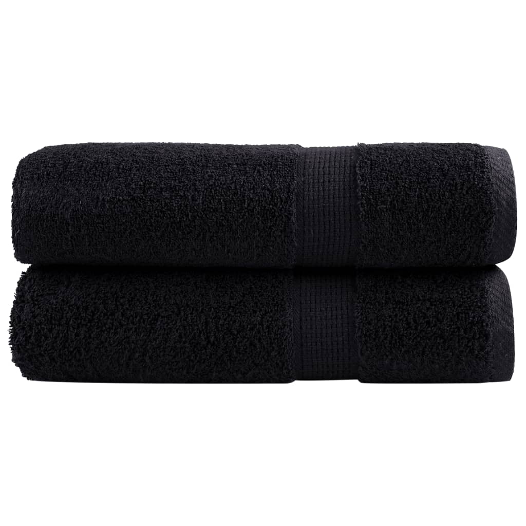 Premium Shower Towels SOLUND 2 pcs Black 70x140 cm 600 gsm