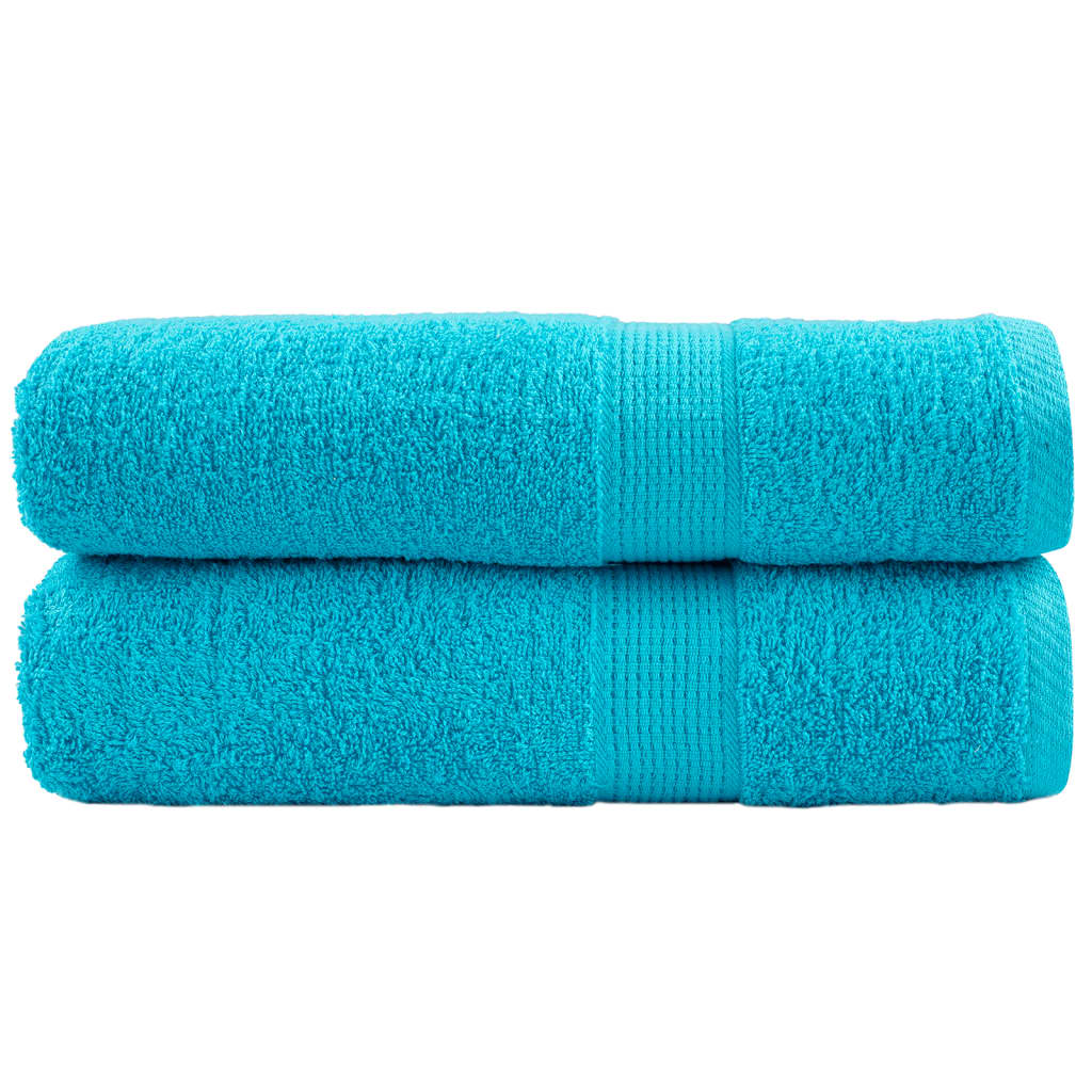 Premium Hand Towels SOLUND 2 pcs Turquoise 50x100 cm 600 gsm
