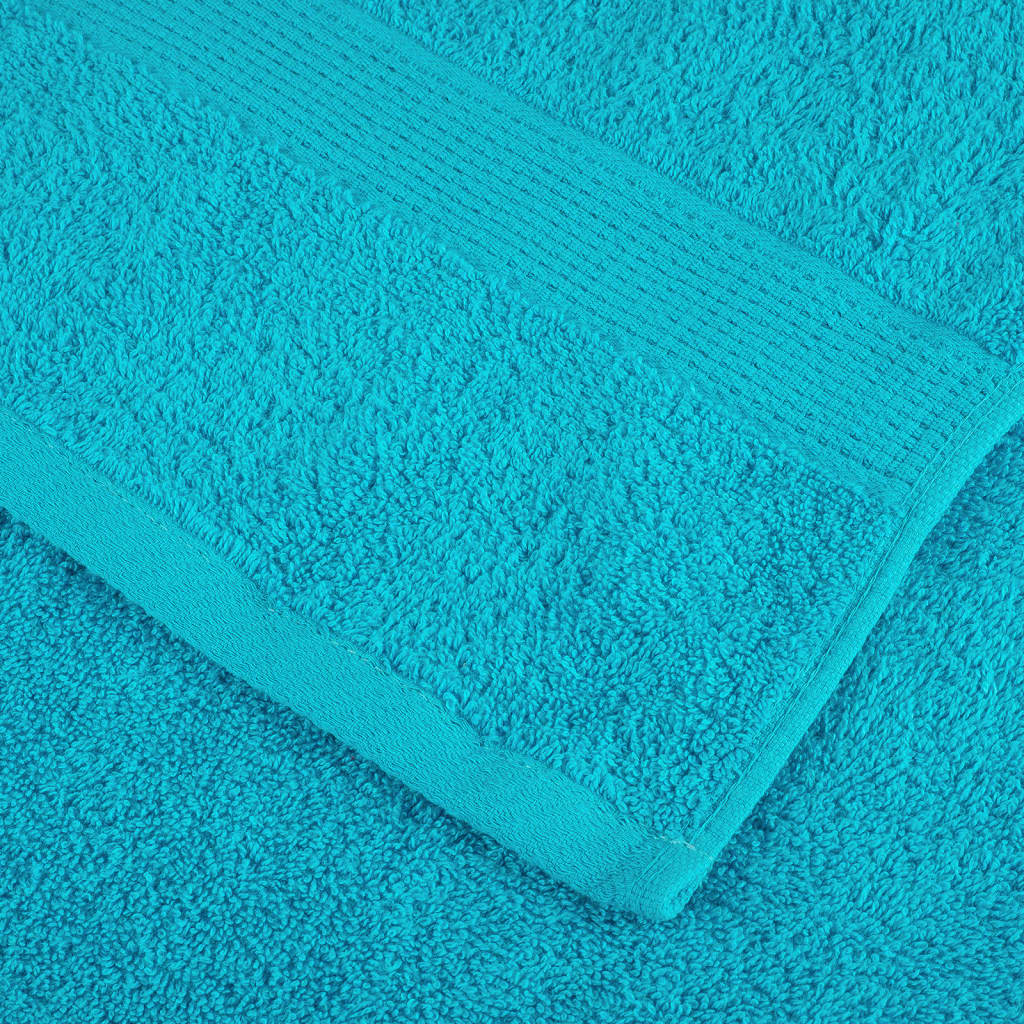 Premium Hand Towels SOLUND 2 pcs Turquoise 50x100 cm 600 gsm