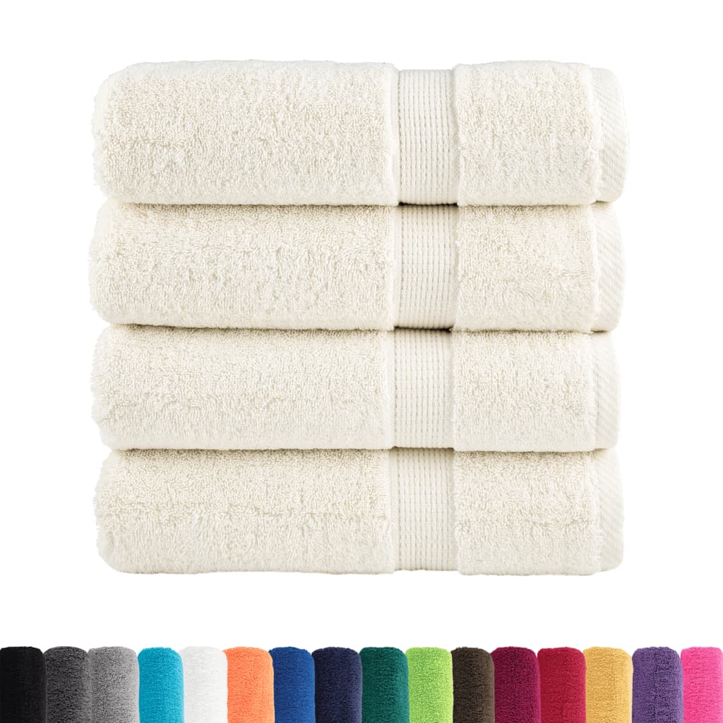Premium Hand Towels SOLUND 4 pcs Cream 50x100 cm 600 gsm
