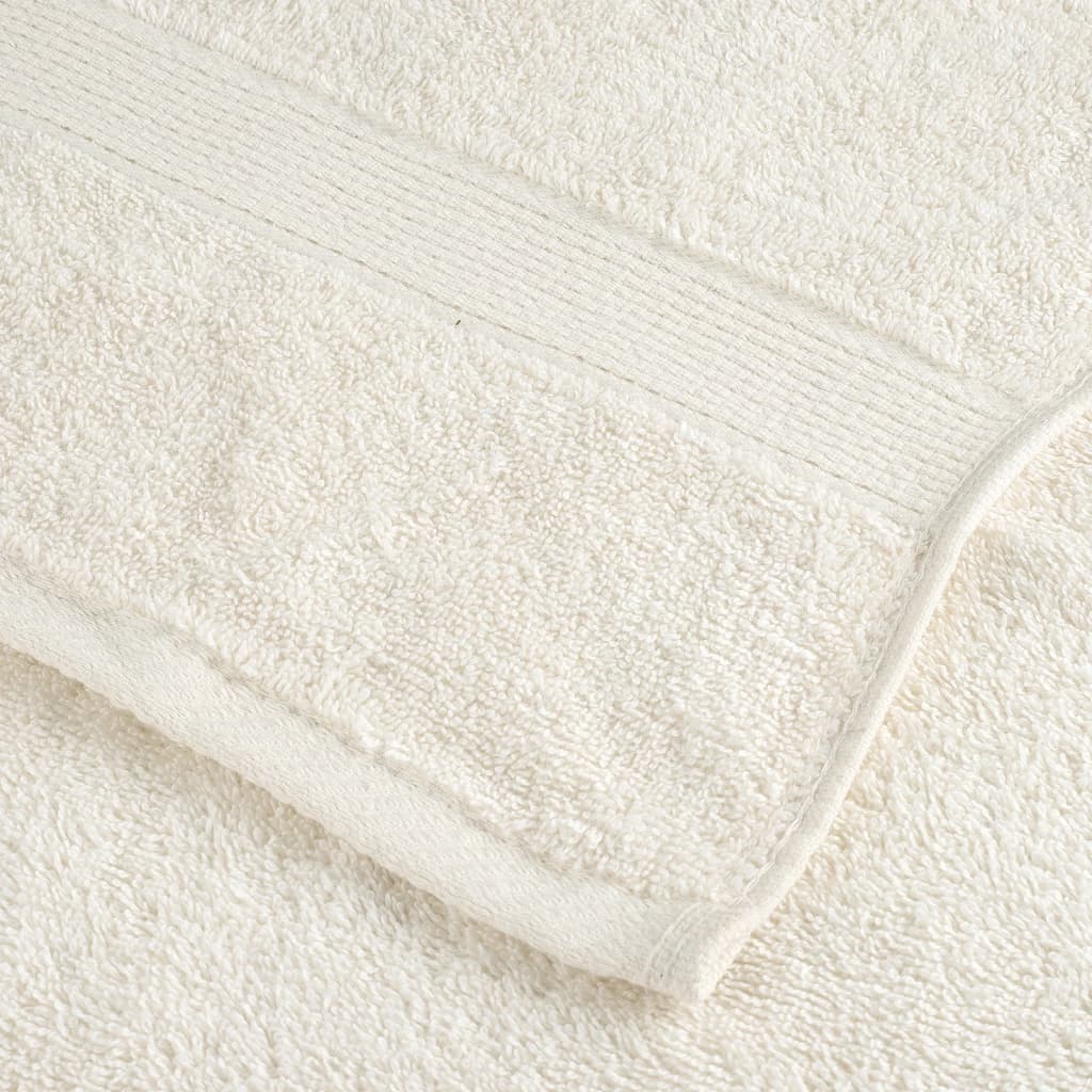 Premium Shower Towels SOLUND 10 pcs Cream 70x140 cm 600 gsm