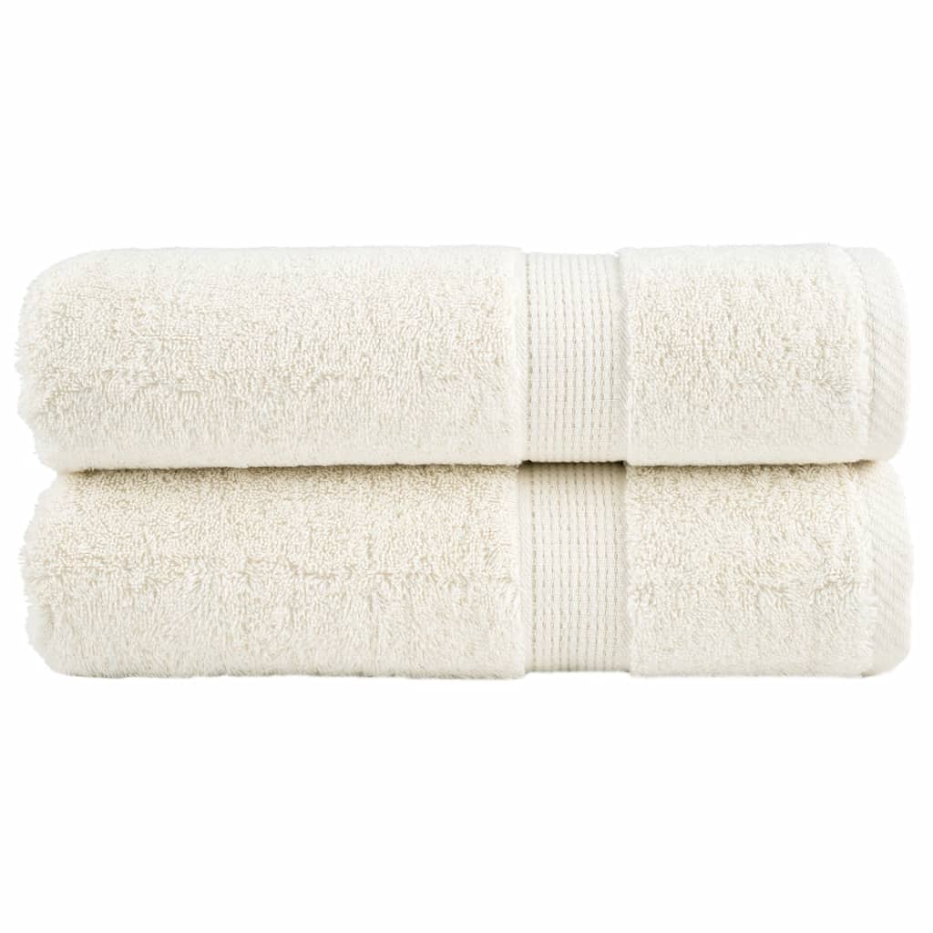 Premium Bath Towels "SOLUND" 2 pcs Cream 100x150 cm 600 gsm