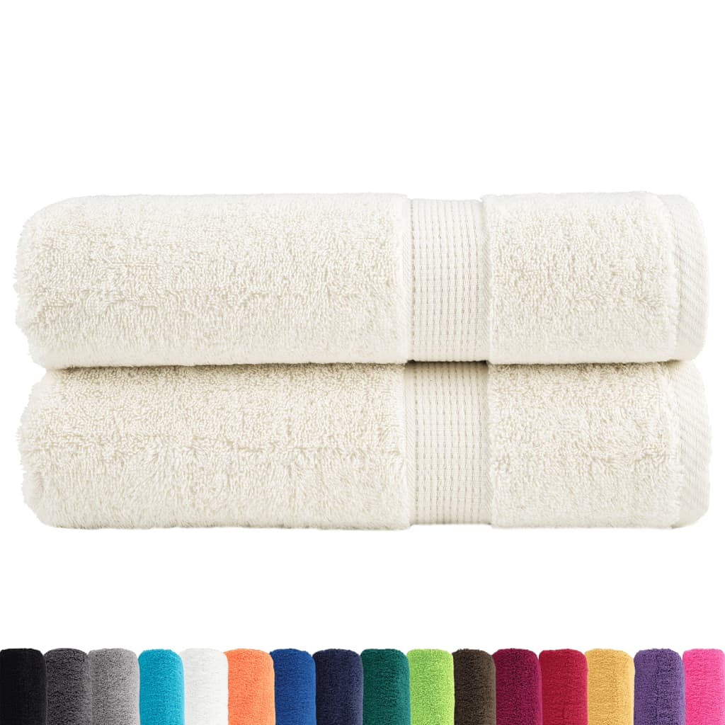 Premium Bath Towels "SOLUND" 2 pcs Cream 100x150 cm 600 gsm