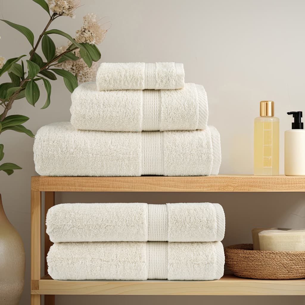Premium Bath Towels "SOLUND" 2 pcs Cream 100x150 cm 600 gsm