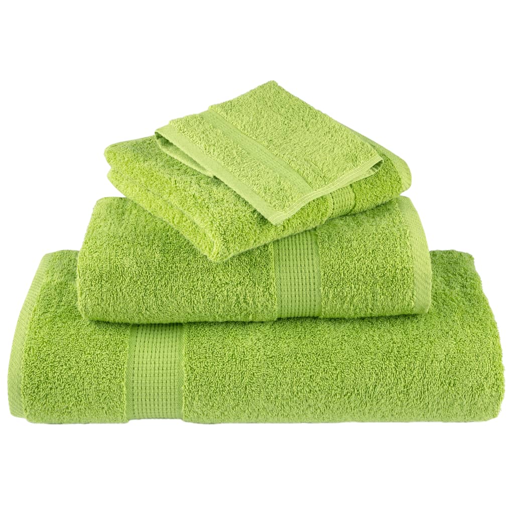 Premium Bath Towels "SOLUND" 10 pcs Apple Green 100x150 cm 600 gsm