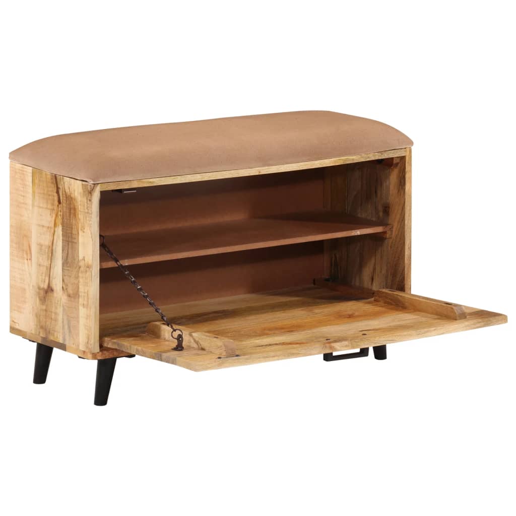 vidaXL Shoe Bench 80x30x45 cm Solid Wood Mango