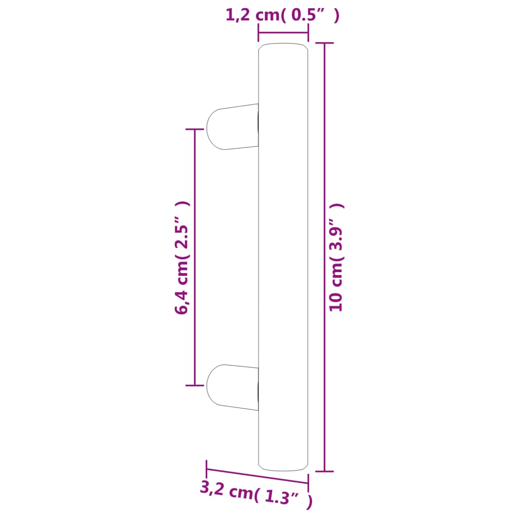 Cabinet Handles 20 pcs Silver 64 mm Stainless Steel