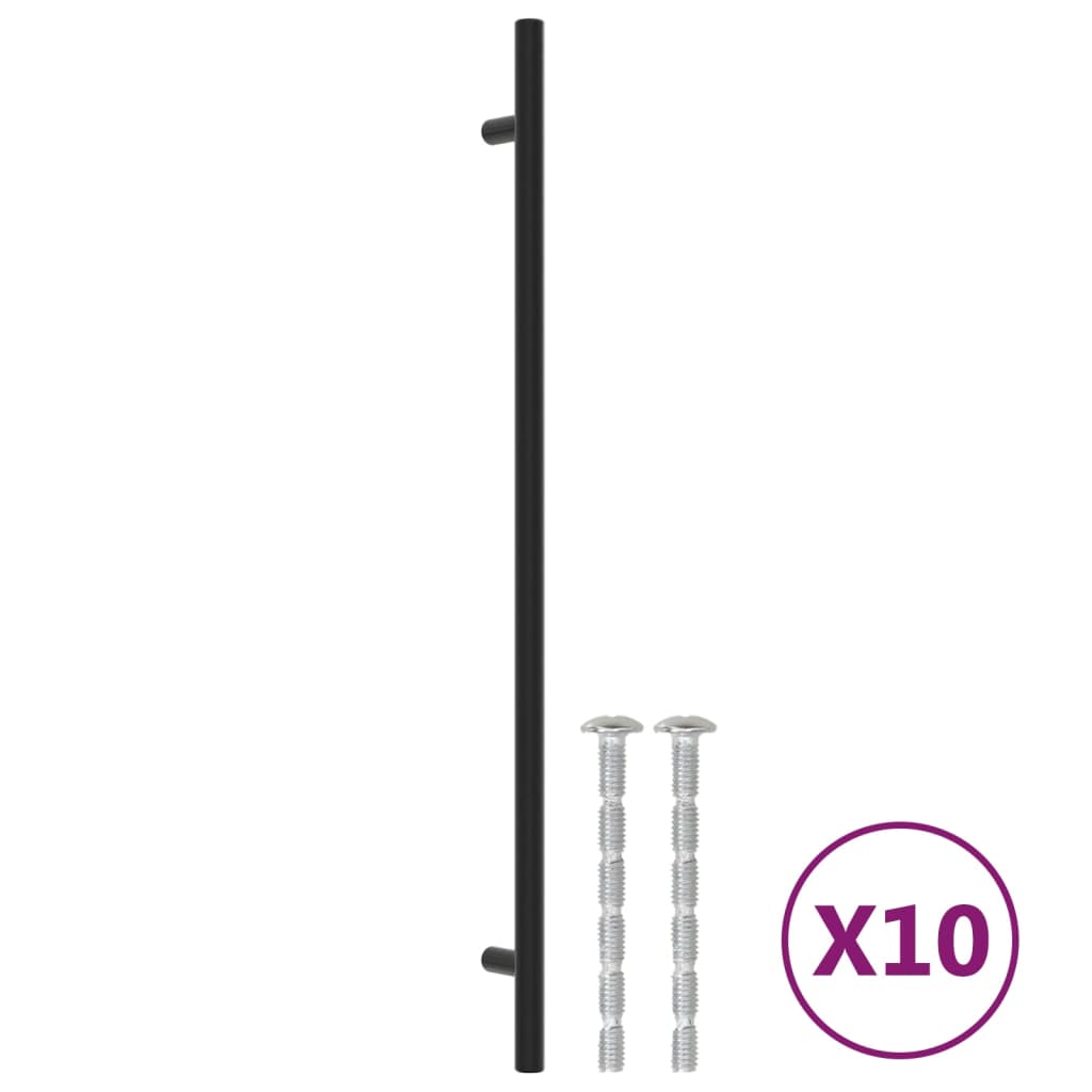 Cabinet Handles 10 pcs Black 320 mm Stainless Steel