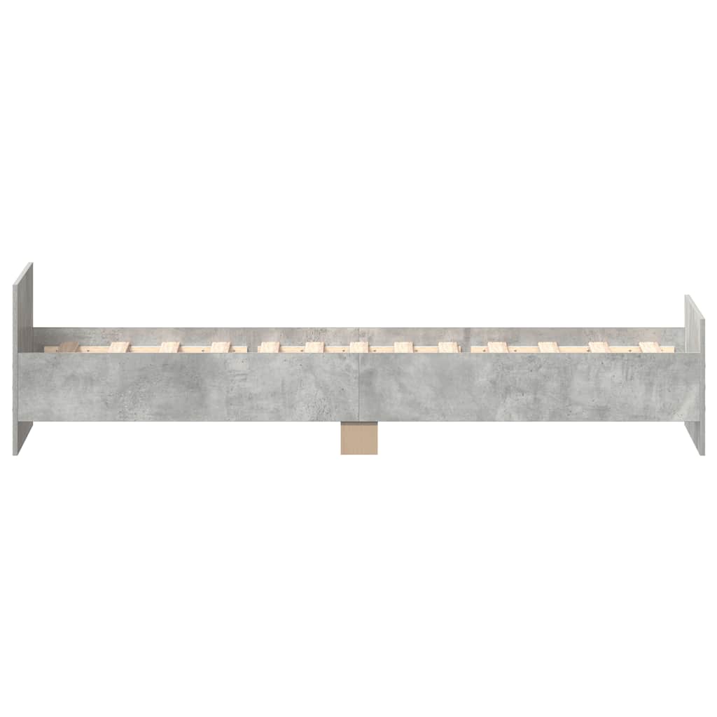 Bed Frame without Mattress Concrete Grey 90x200 cm