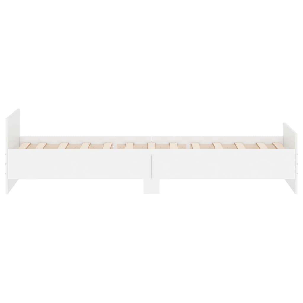 vidaXL Bed Frame without Mattress White 100x200 cm Engineered Wood