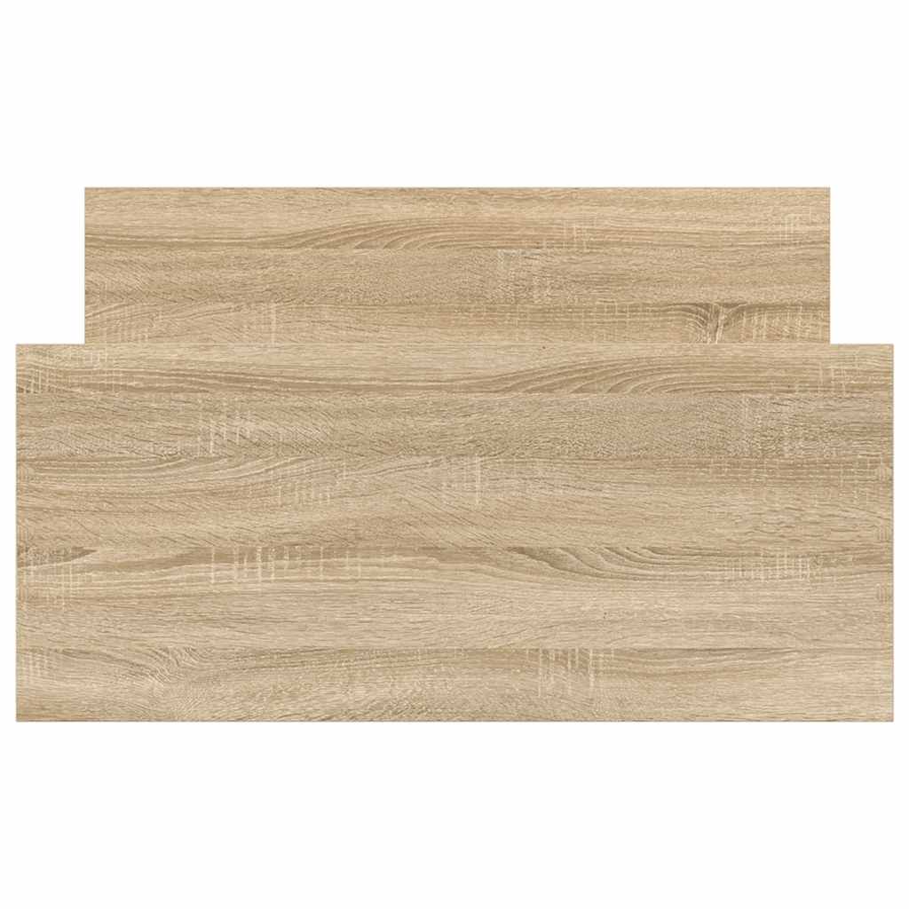 Bed Frame without Mattress Sonoma Oak 100x200 cm Engineered Wood