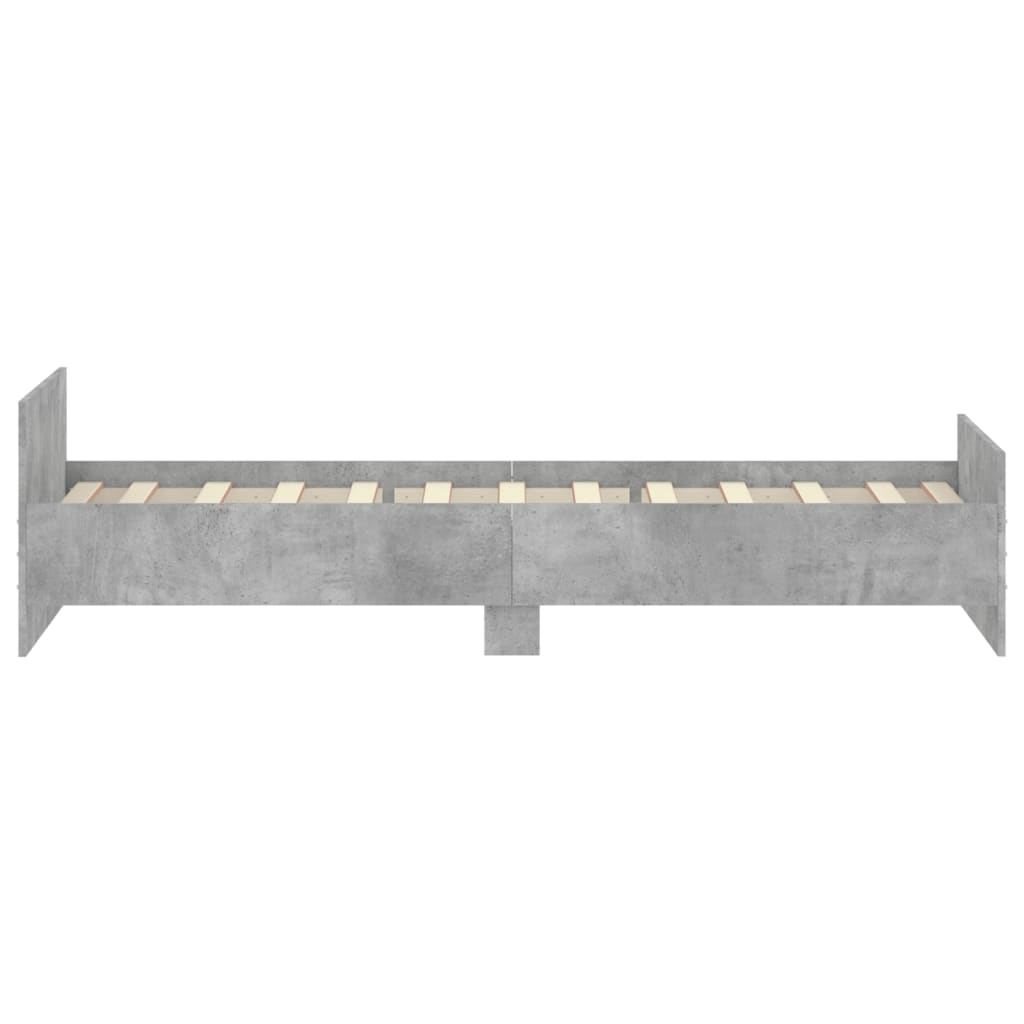 vidaXL Bed Frame without Mattress Concrete Grey 90x190 cm Single