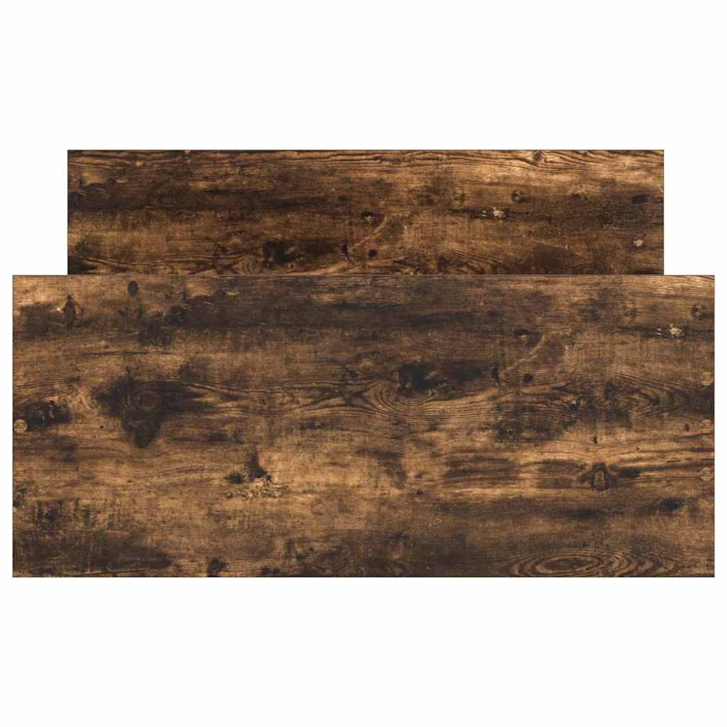 Bed Frame without Mattress Smoked Oak 90x190 cm Single Engineered Wood