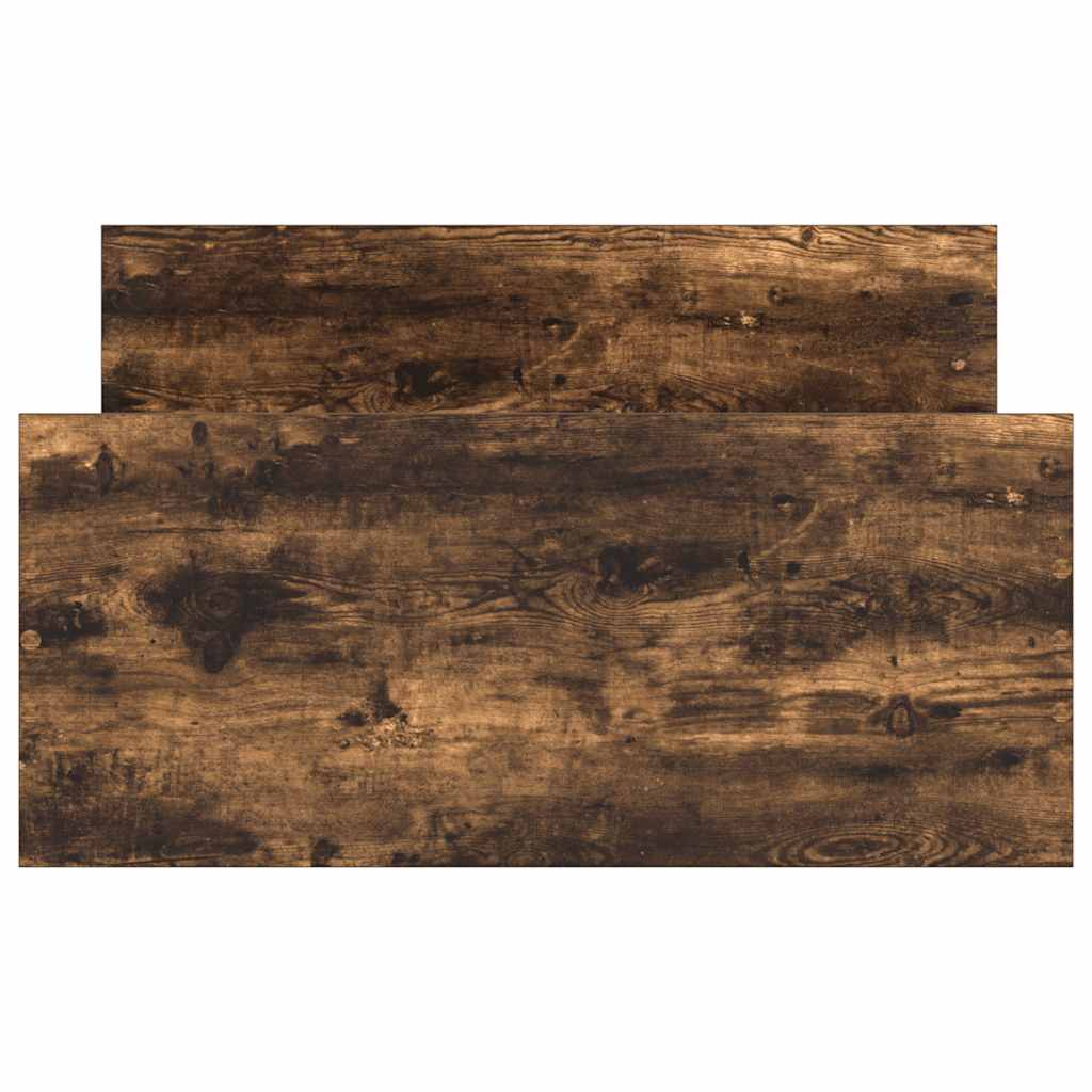 Bed Frame without Mattress Smoked Oak 75x190 cm Small Single  Engineered Wood
