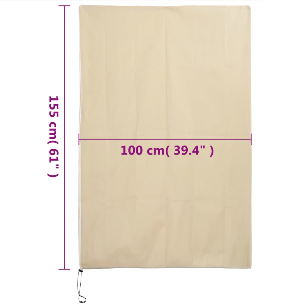 vidaXL Plant Fleece Covers with Zip 2 pcs 70 g/m² 1x1.55 m