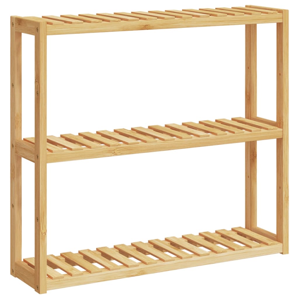 vidaXL Bathroom Shelf 3-Tier Wall-mounted 60x15x54 cm Bamboo