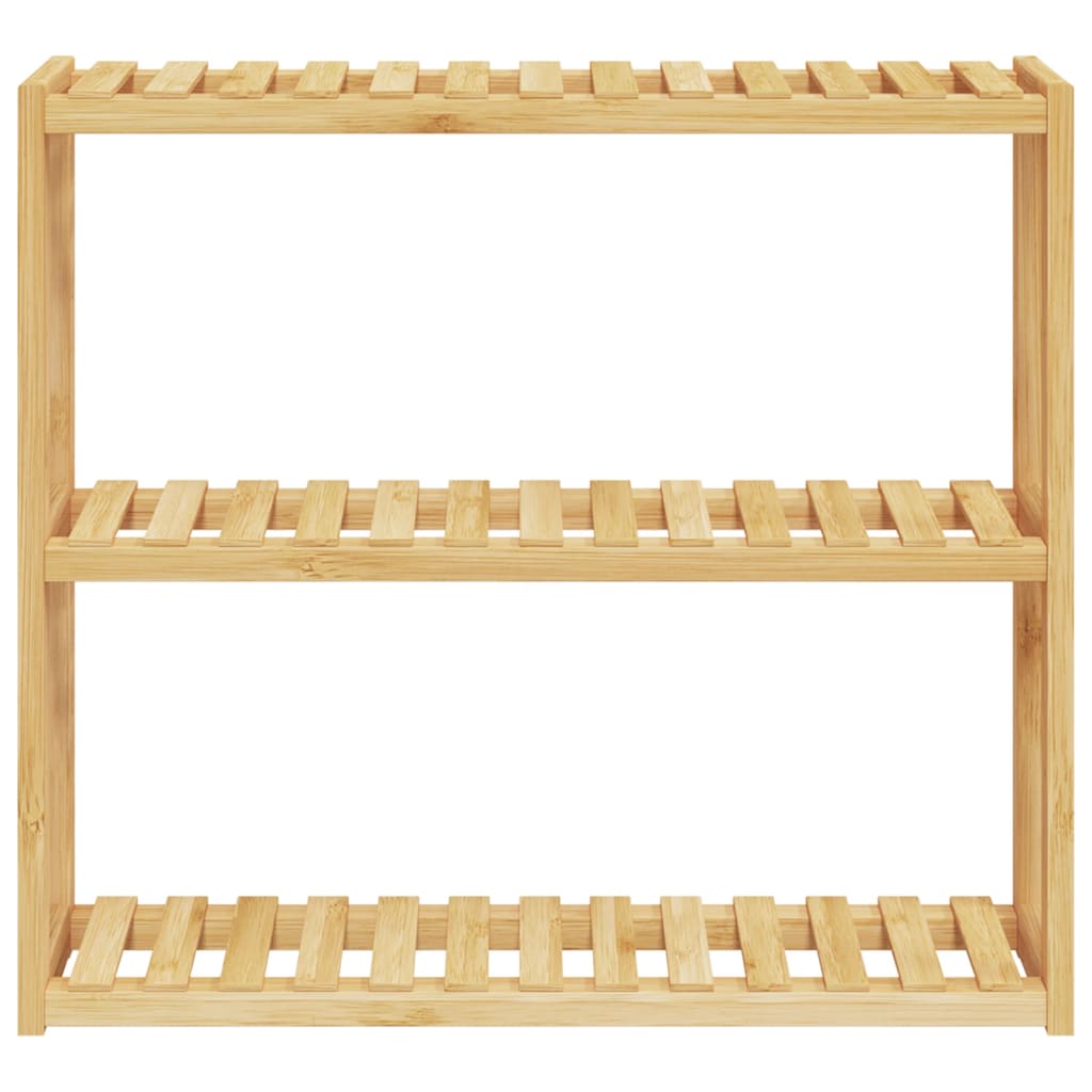 vidaXL Bathroom Shelf 3-Tier Wall-mounted 60x15x54 cm Bamboo