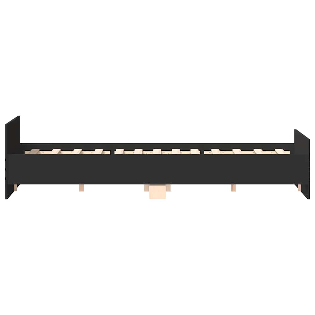 Bed Frame without Mattress Black 200x200 cm