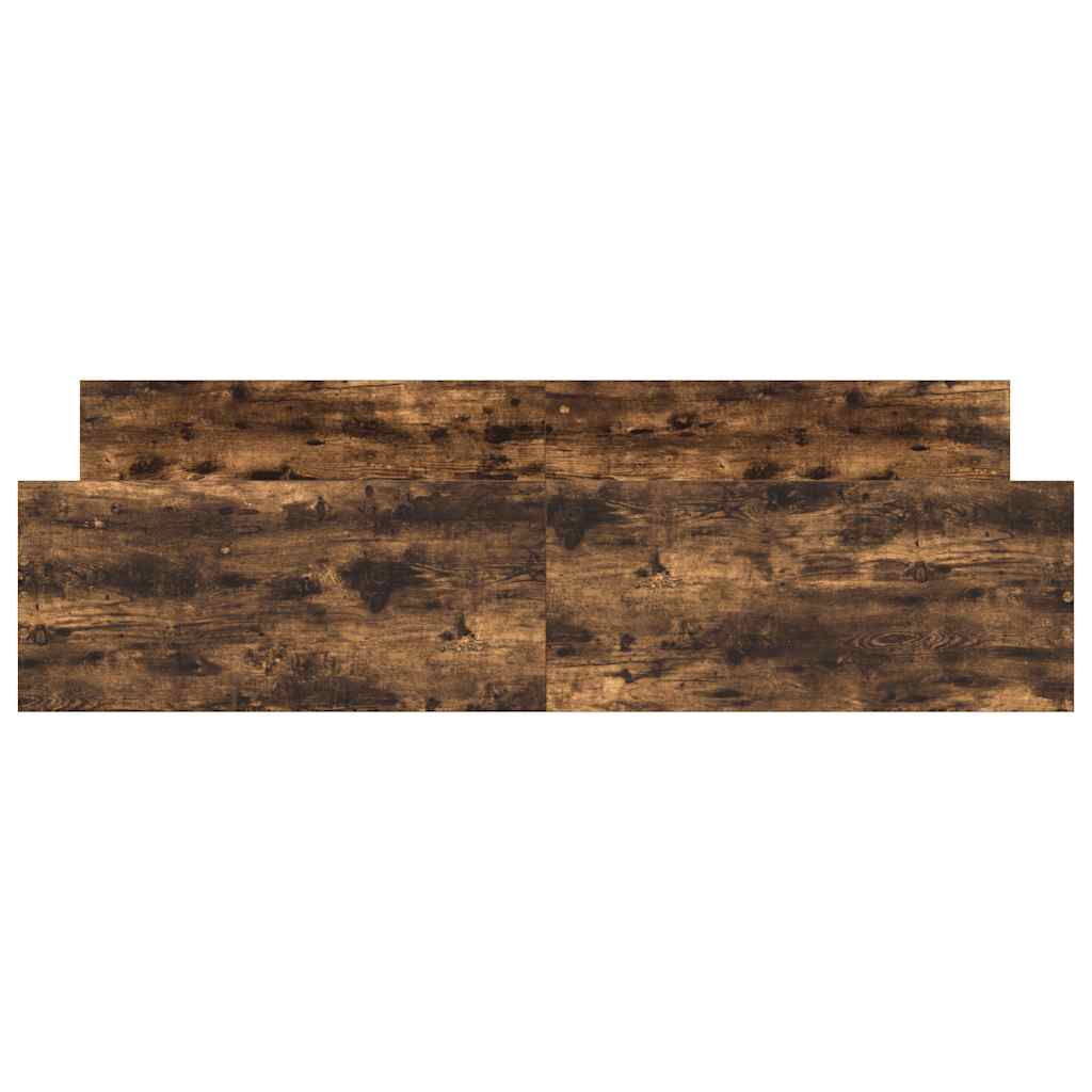 Bed Frame without Mattress Smoked Oak 200x200 cm