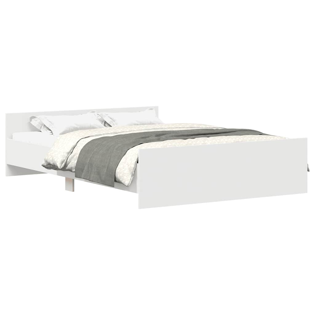 Bed Frame without Mattress White 120x200 cm