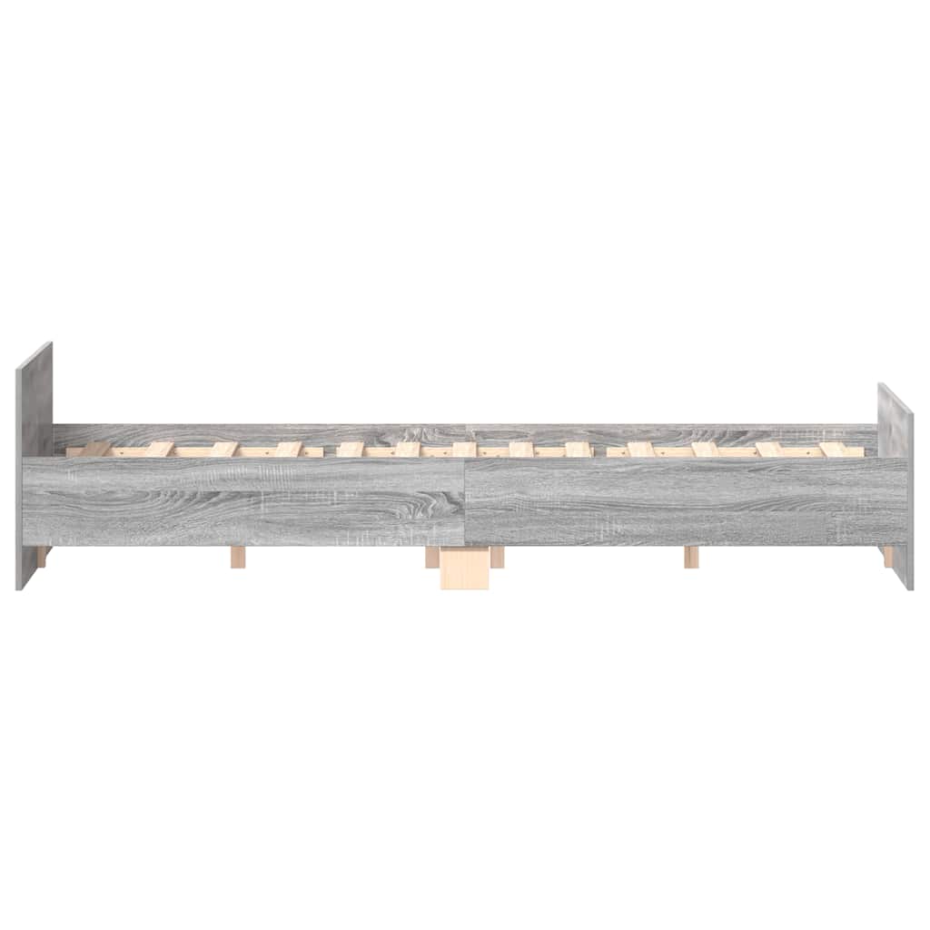 Bed Frame without Mattress Grey Sonoma 120x200 cm