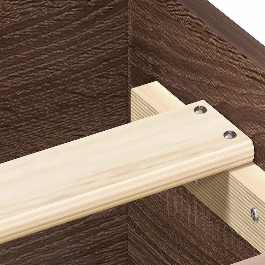 Bed Frame without Mattress Brown Oak 120x200 cm