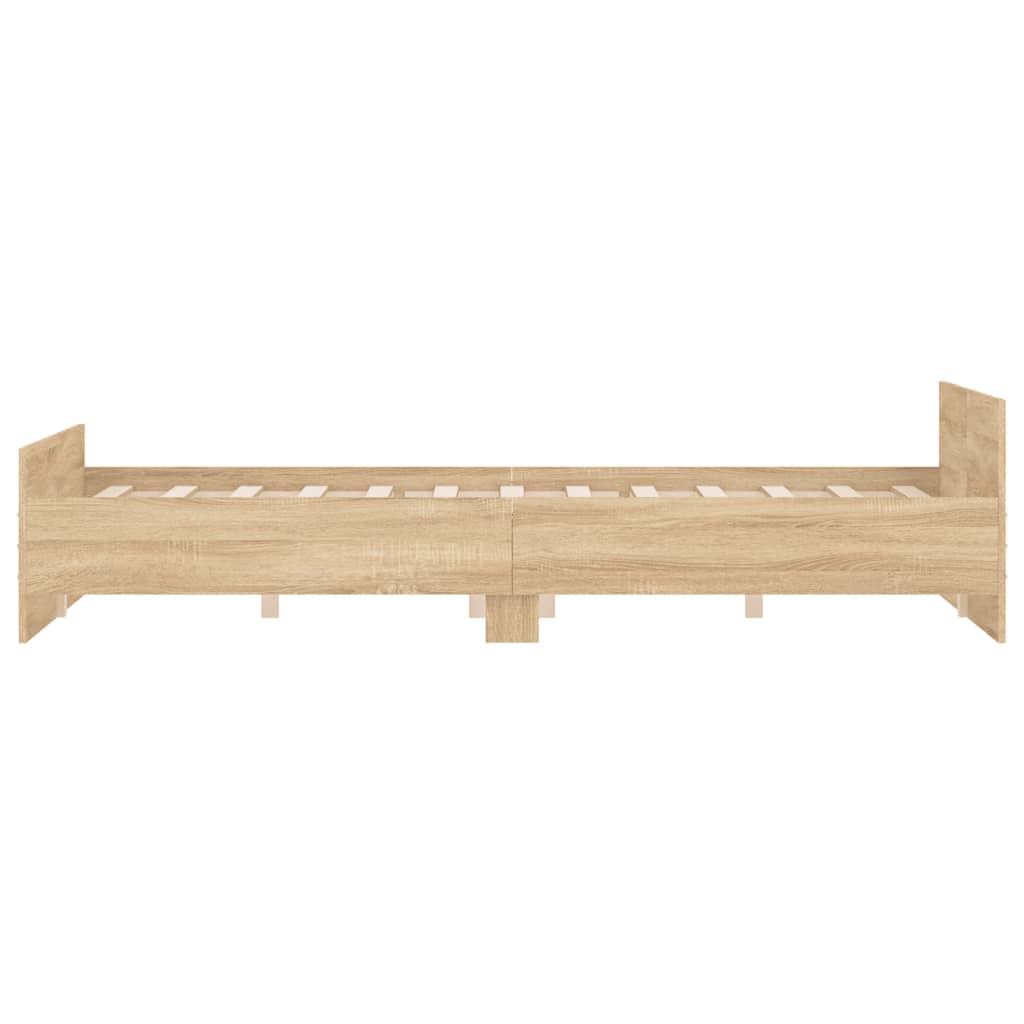 vidaXL Bed Frame without Mattress Sonoma Oak 140x200 cm