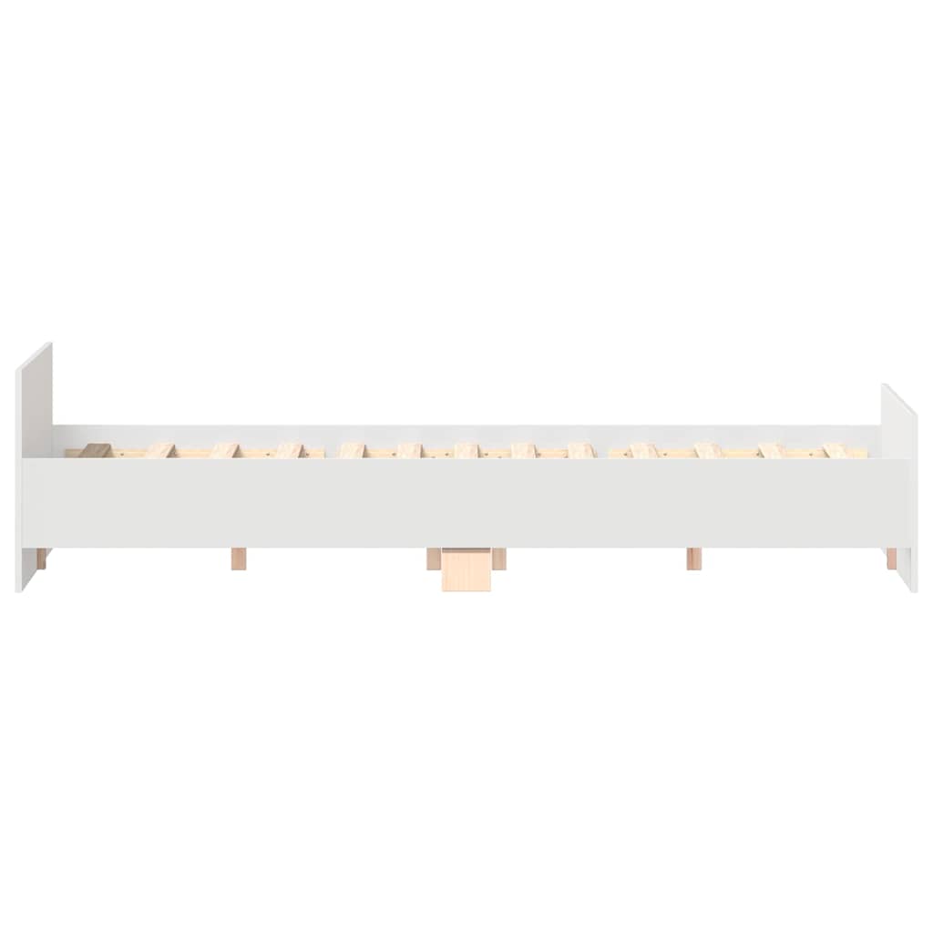 Bed Frame without Mattress White 150x200 cm King Size