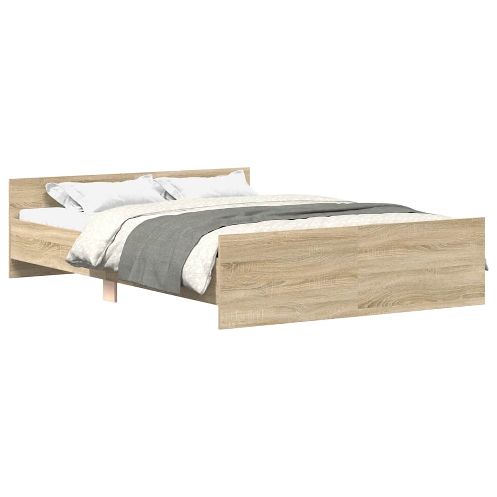 Bed Frame without Mattress Sonoma Oak 150x200 cm King Size
