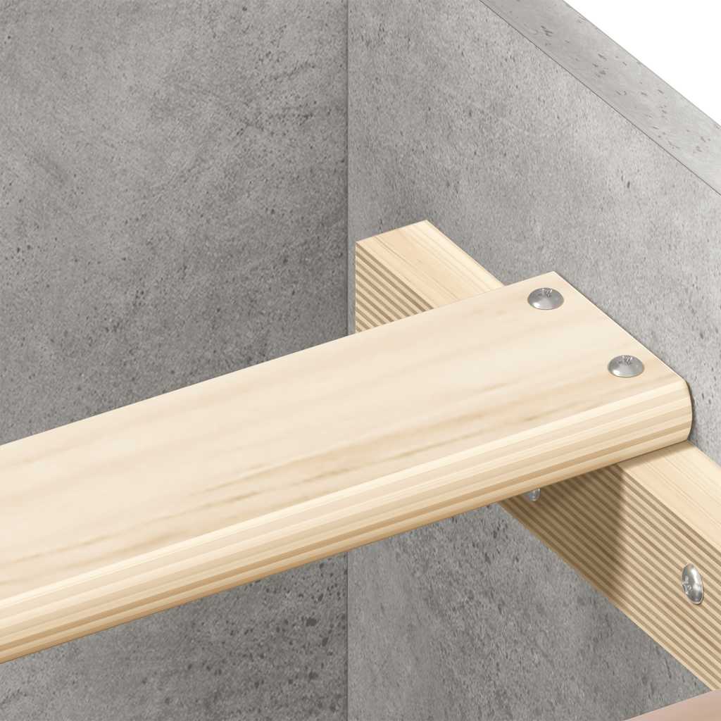 Bed Frame without Mattress Concrete Grey 150x200 cm King Size