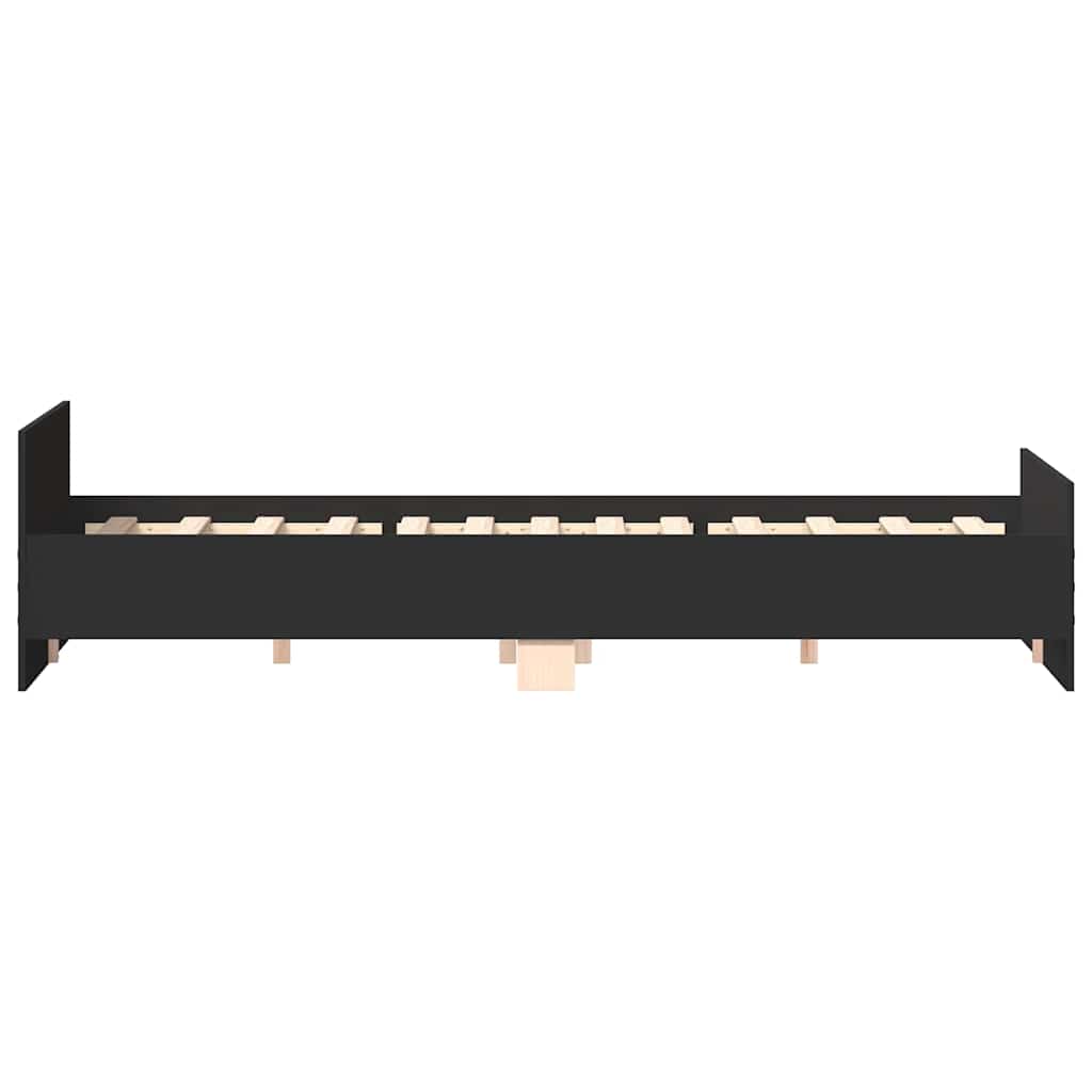 Bed Frame without Mattress Black 160x200 cm