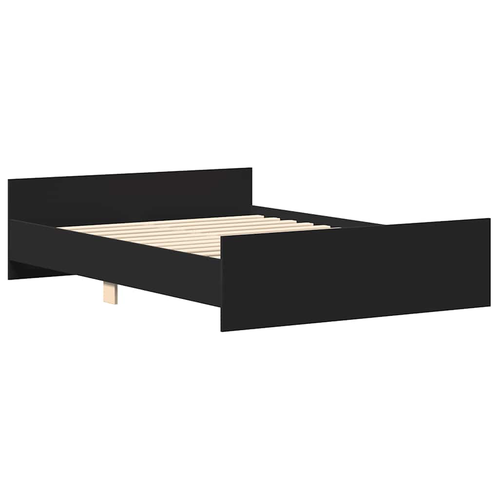 Bed Frame without Mattress Black 120x190 cm Small Double