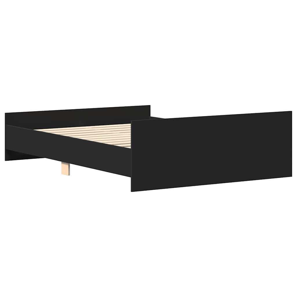 Bed Frame without Mattress Black 120x190 cm Small Double