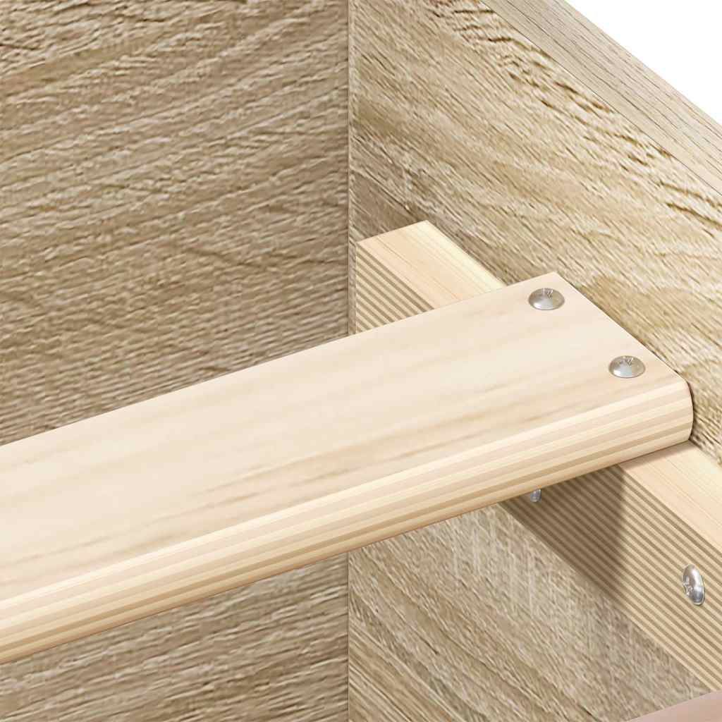 Bed Frame without Mattress Sonoma Oak 140x190 cm