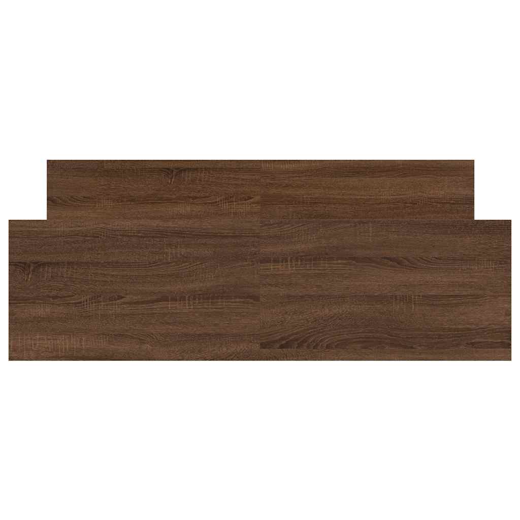 Bed Frame without Mattress Brown Oak 140x190 cm