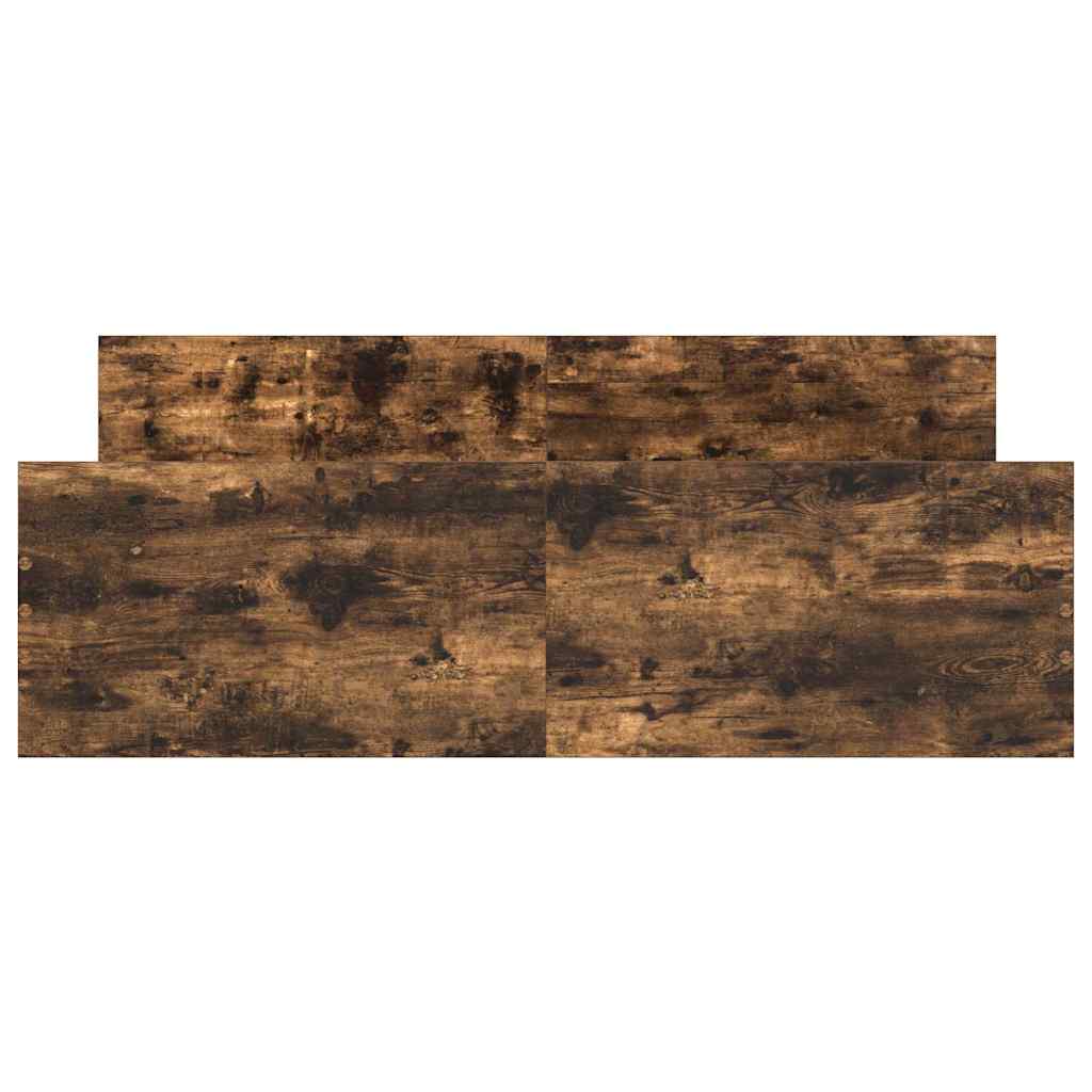 Bed Frame without Mattress Smoked Oak 135x190 cm Double