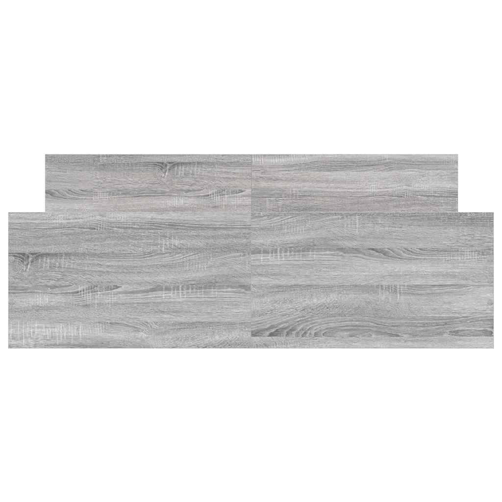Bed Frame without Mattress Grey Sonoma 135x190 cm Double