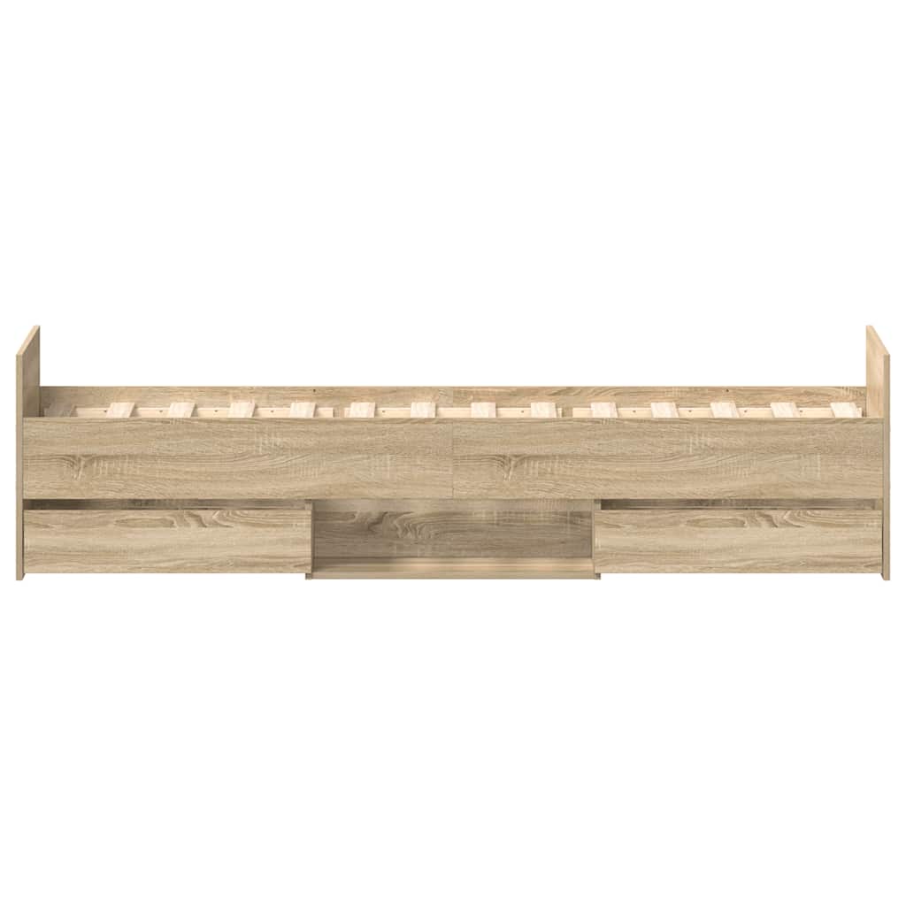 Bed Frame | Sonoma oak | Engineered wood | Single | Bed Frame