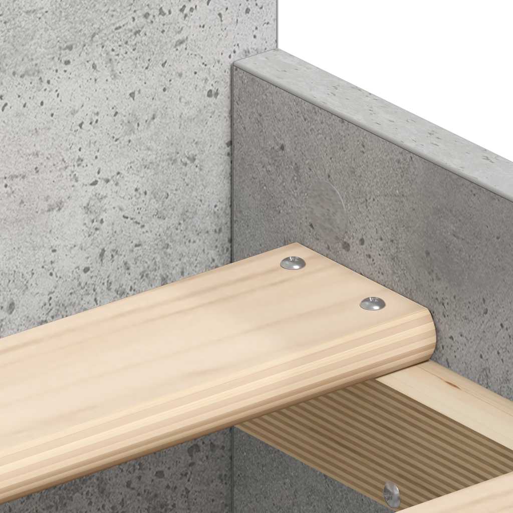 Bed Frame without Mattress Concrete Grey 100x200 cm