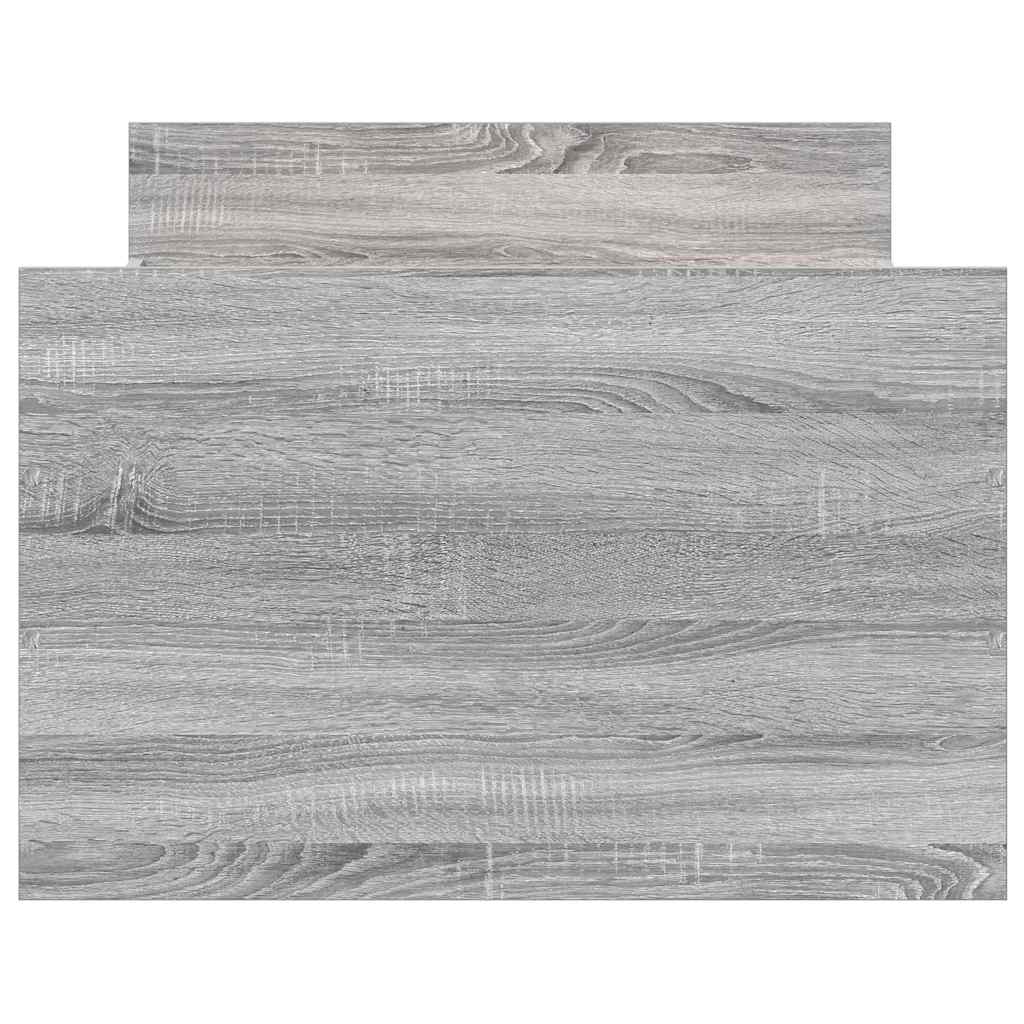 Bed Frame without Mattress Grey Sonoma 90x200 cm