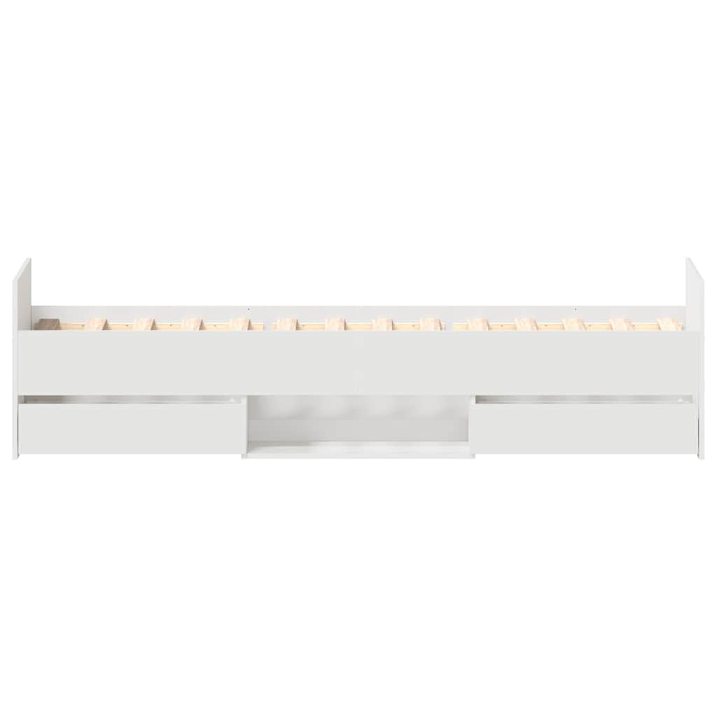 Bed Frame without Mattress White 90x190 cm Single